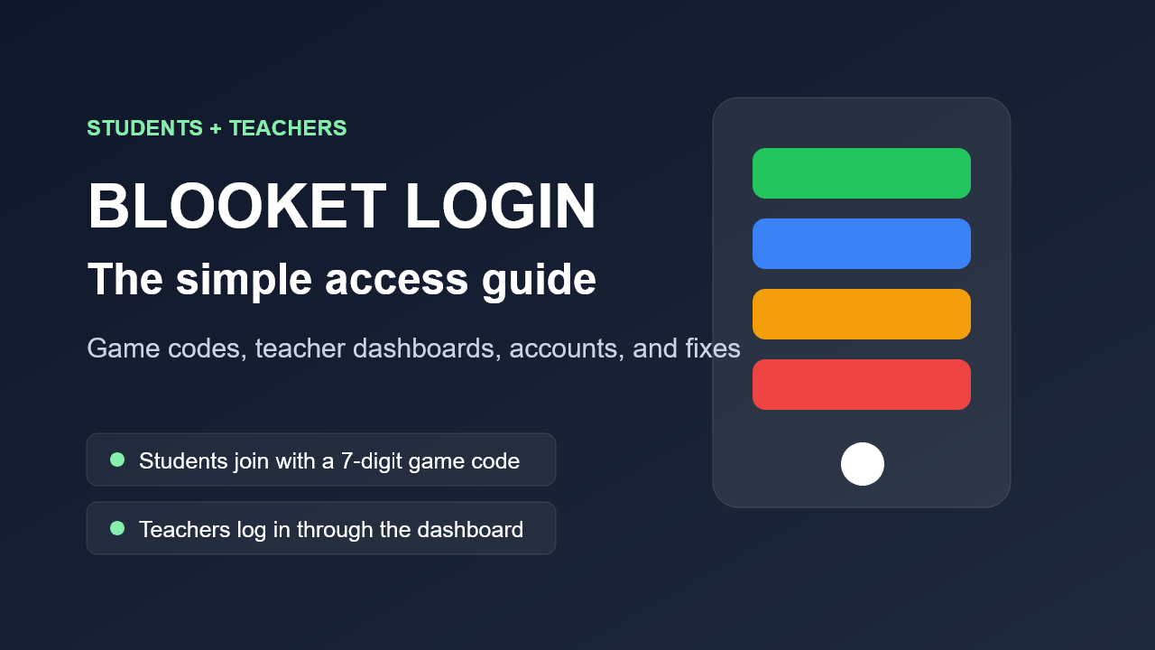 Illustrated Blooket login guide cover
