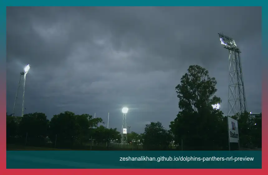 Edited real TIO Stadium photo for the Dolphins vs Panthers NRL preview