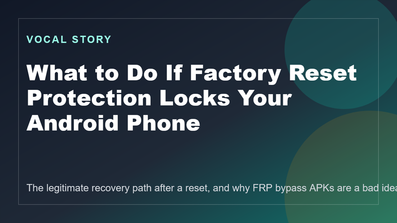 Illustrated Android Factory Reset Protection recovery guide cover