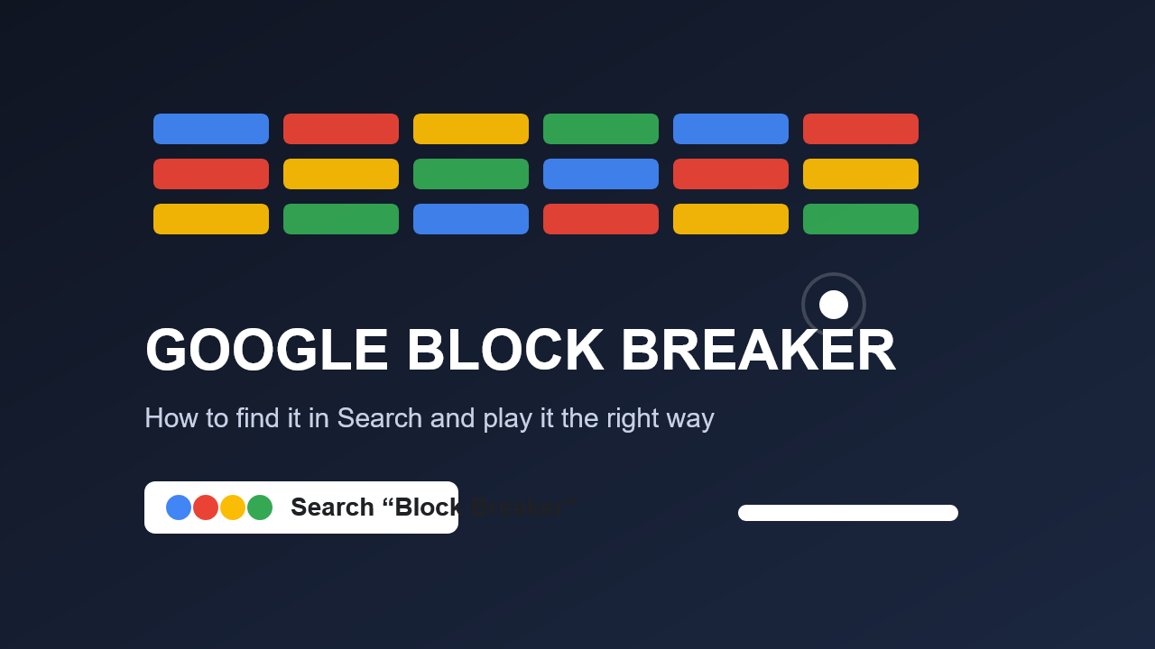 Illustrated Google Block Breaker guide cover