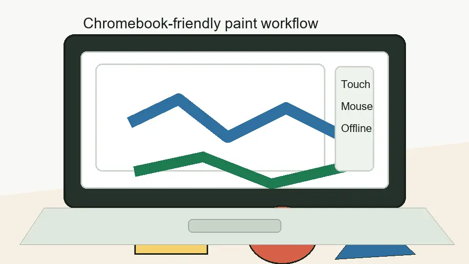 Chromebook drawing workflow illustration for PaintZ app