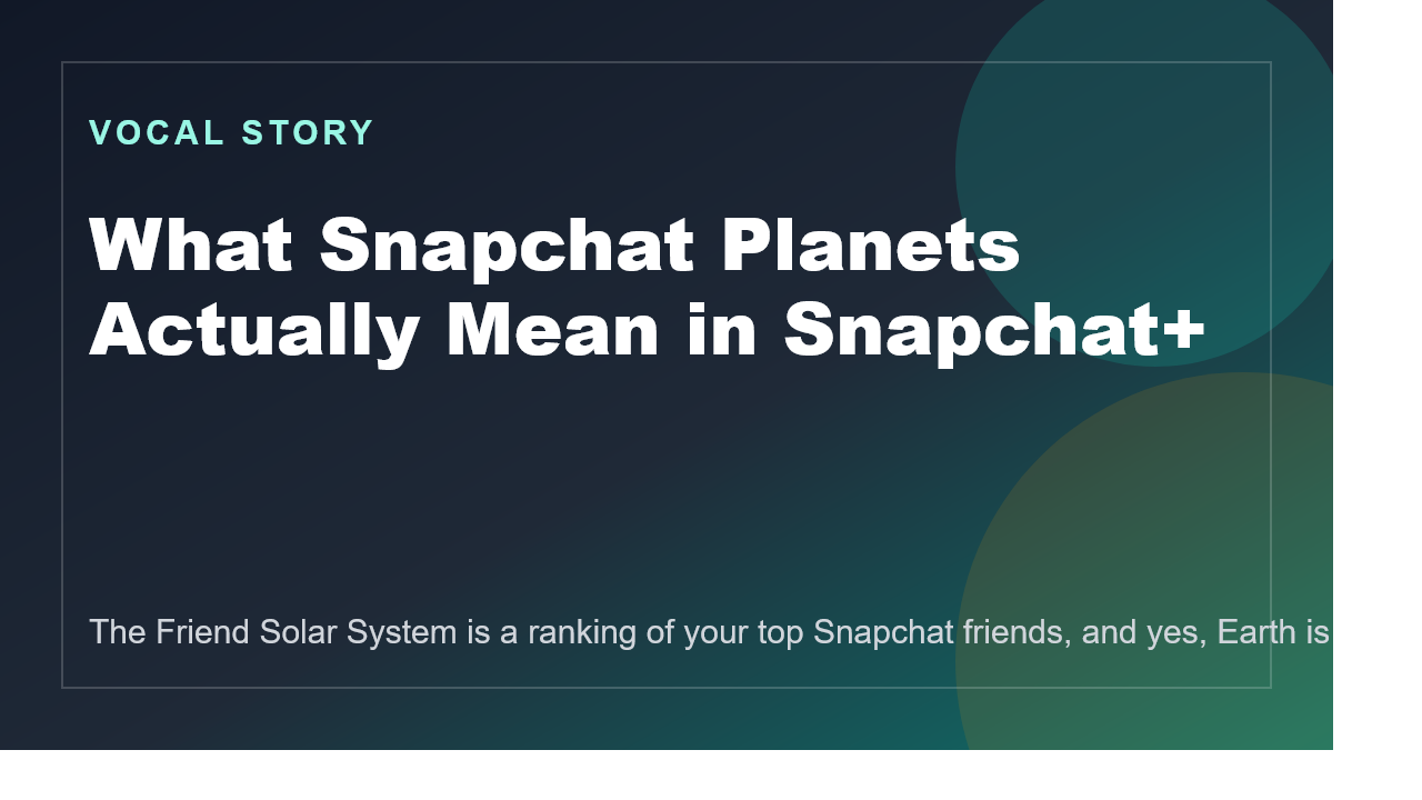 Illustrated Snapchat planets guide cover