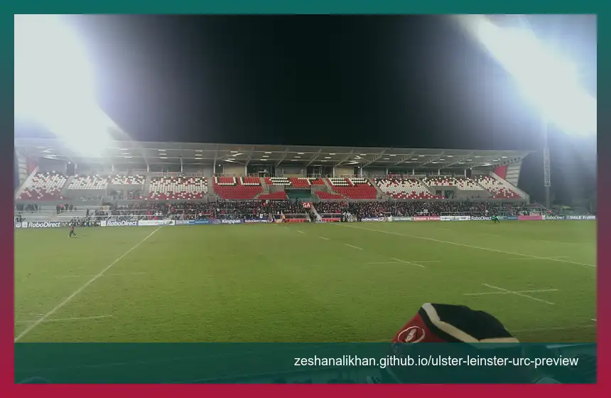 Edited real photo of the Belfast rugby venue used for the Ulster vs Leinster preview